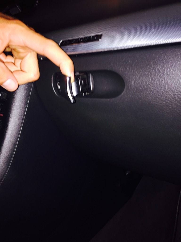 Broken glove box latch/release